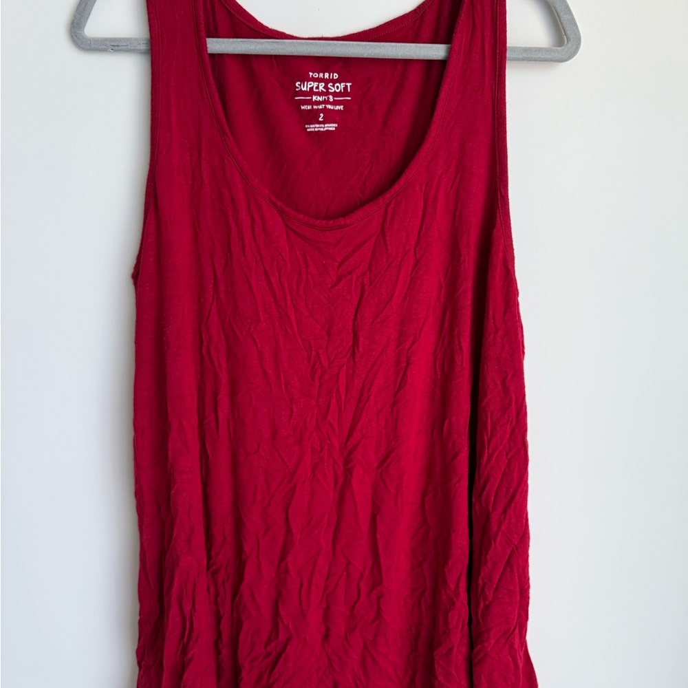 Torrid Super Soft Crimson Tank Top